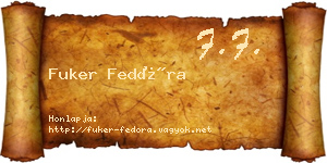 Fuker Fedóra névjegykártya